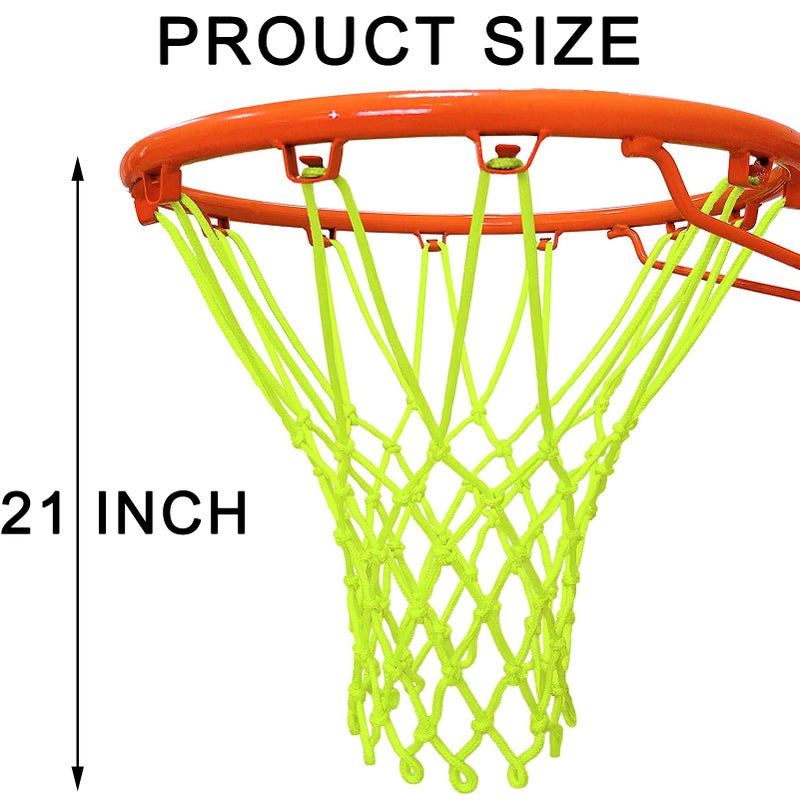 NEIJIANG Glow Basketball Net, Nightlight Basketball Net Luminous Outdoor Portable Sun Powered Sport Nylon (Green) - Image 5